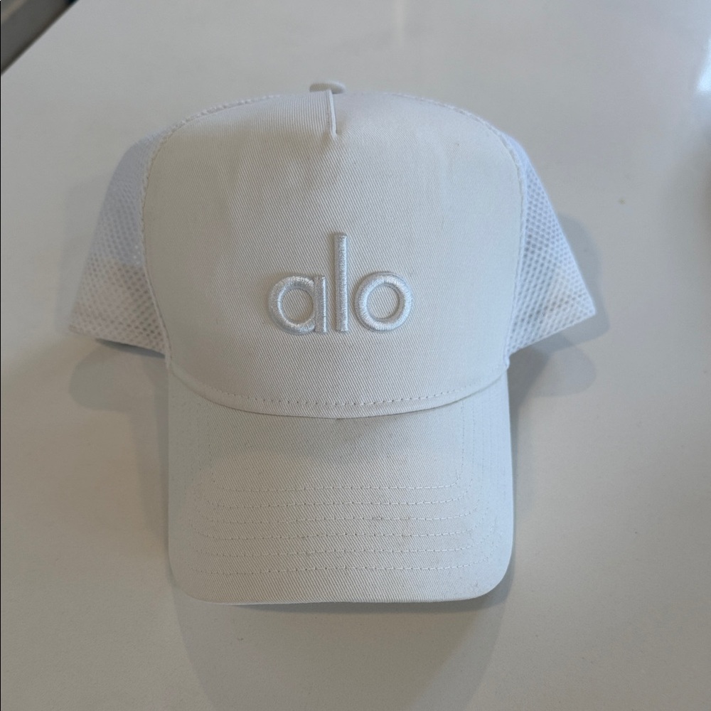 Alo White Mesh-Back Baseball Cap